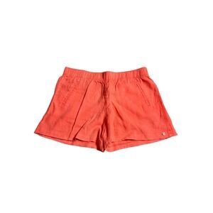 NWT Lilly Pulitzer Shorts Womens Large Linen Orange Lilo Peach Bellini